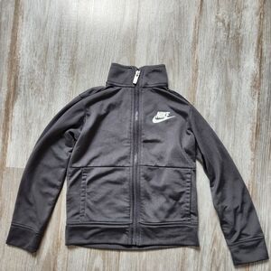 Nike Boys Dark Gray Full-Zip Long Sleeve Basic Jacket Youth Size X-Small